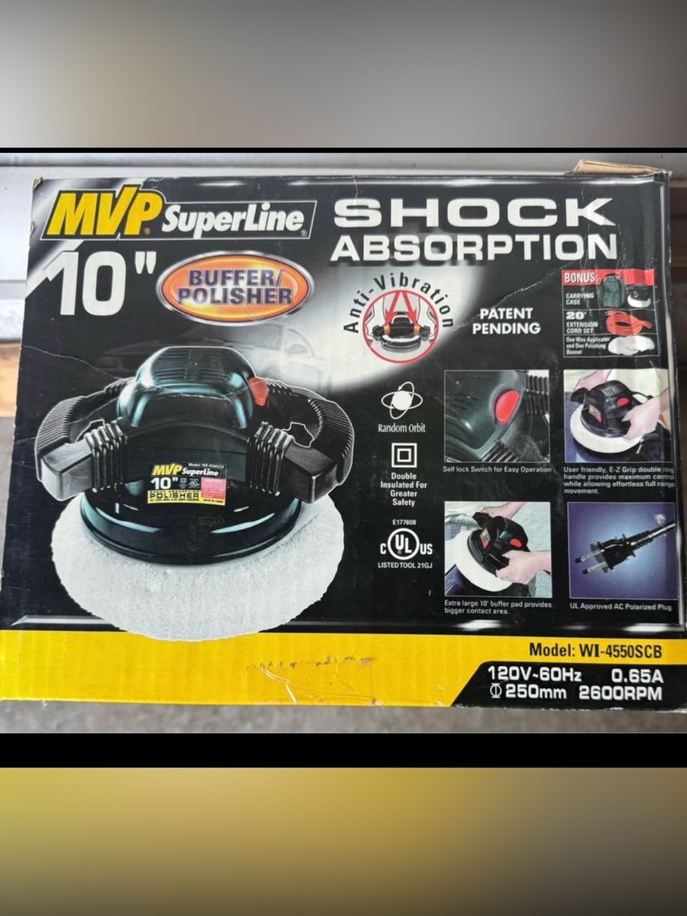 MVP SuperLine 10" Shock Absorption Buffer/Polisher - Black Used Once